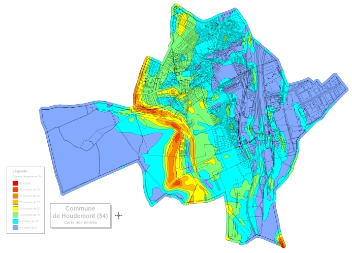 Carte des pentes